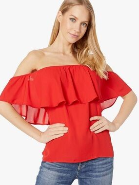 Show Me Your MuMu Pink Off Shoulder Ruffle Top